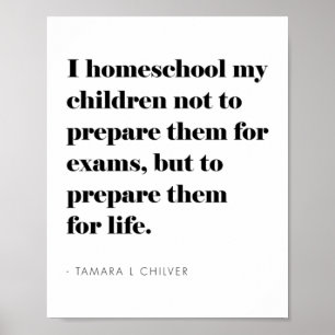 Homeschool Citat - inspirationell, modern, minimal Poster
