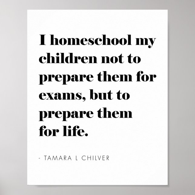 Homeschool Citat - inspirationell, modern, minimal Poster (Framsidan)