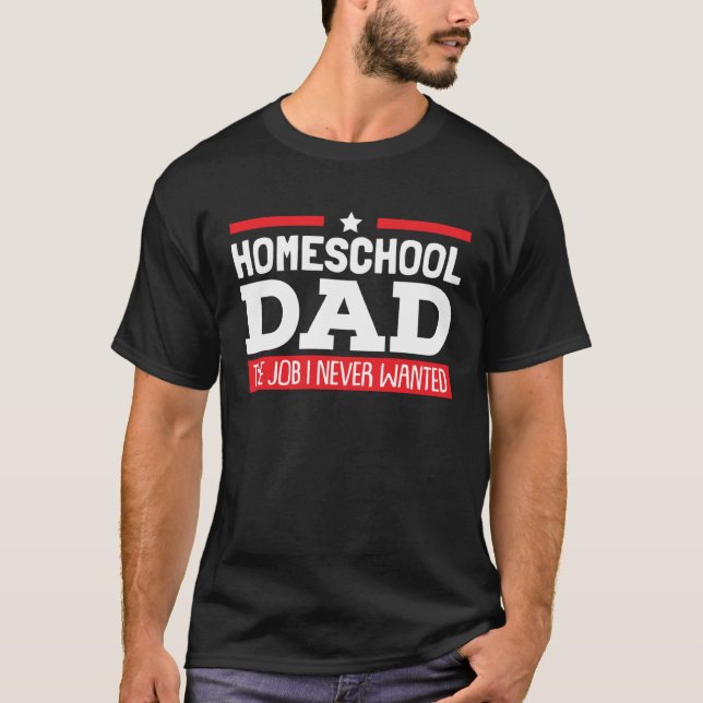 Homeschool Dad Funny 100 Days of School Kids Boys  T Shirt (Framsida)
