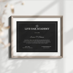 Homeschool Diploma Modern Black