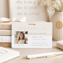 Homeschool Elev ID-kort | Modern Guldfärg
