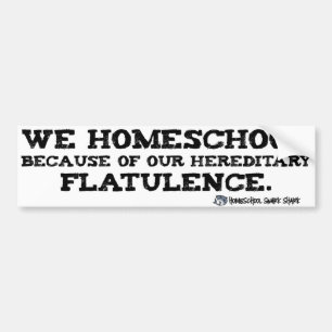 Homeschool Flatulence Bildekal