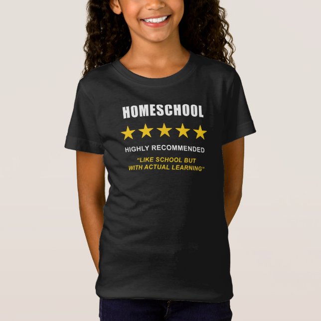Homeschool - hög rekommenderad: Lustigt Sarkastisk T Shirt (Framsida)