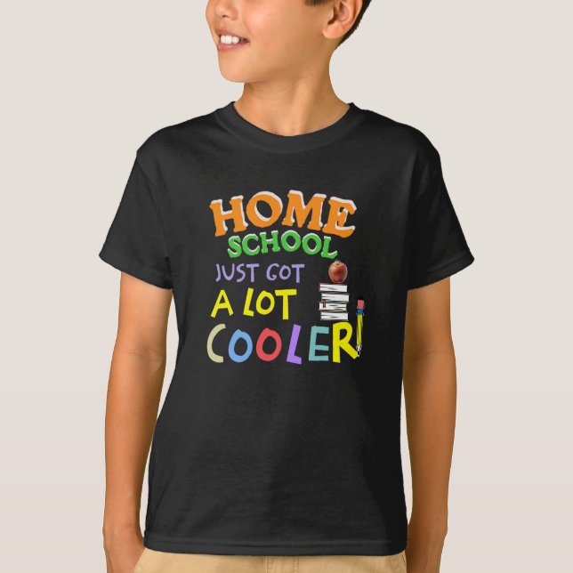 Homeschool Just Har a Lot Cooler - Roligt Kids Shi T Shirt (Framsida)