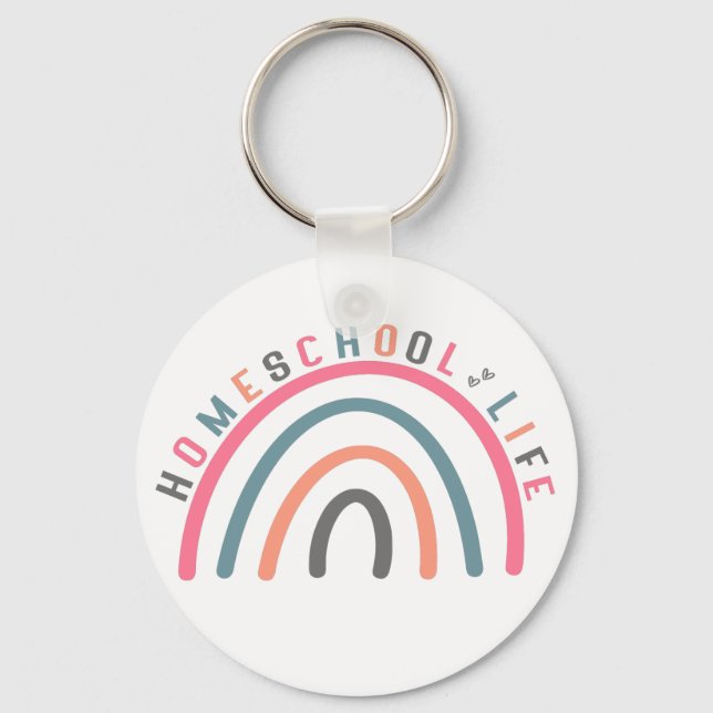 Homeschool Life Rainbow Nyckelring (Framsida)
