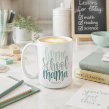 Homeschool Mama Est Personlig Datum Blå Nyanser