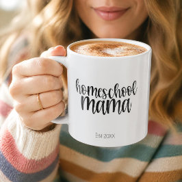 Homeschool Mama Est Personlig Datum Kaffemugg