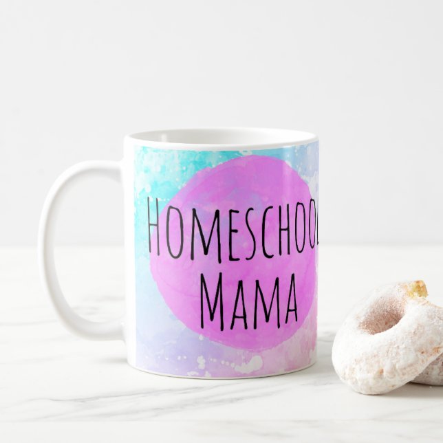 Homeschool Mamma Funny Mamma-kaffe Kaffemugg (Med munk)