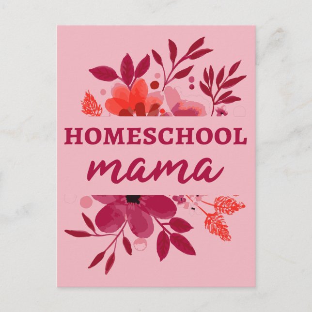 Homeschool Mamma I Vykort (Framsida)