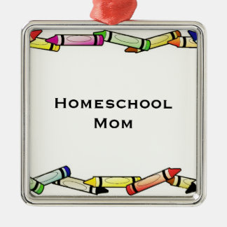 Homeschool mamma julgransprydnad metall