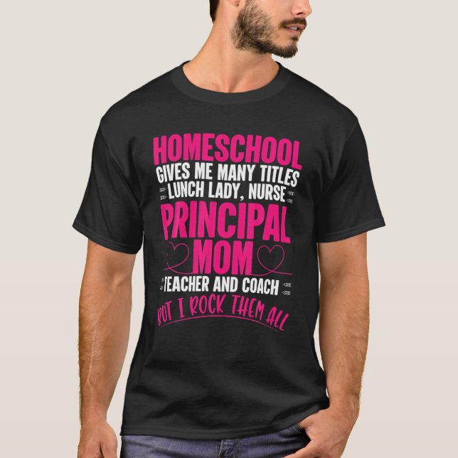 Homeschool Mamma Life Avstånd inlärningslivsstil E T Shirt (Framsida)