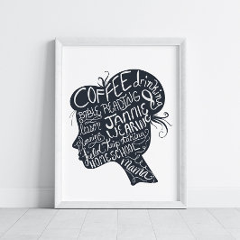 Homeschool Mamma Quote Porträtt Art Poster