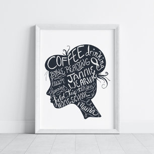 Homeschool Mamma Quote Porträtt Art Poster