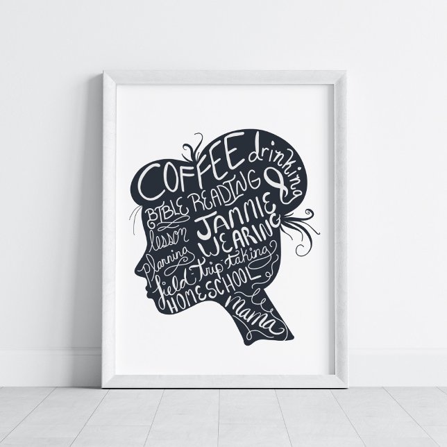 Homeschool Mamma Quote Porträtt Art Poster (Skapare uppladdad)