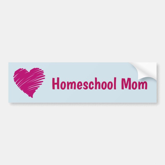 Homeschool Mamma Rosa Heart Bildekal (Framsidan)