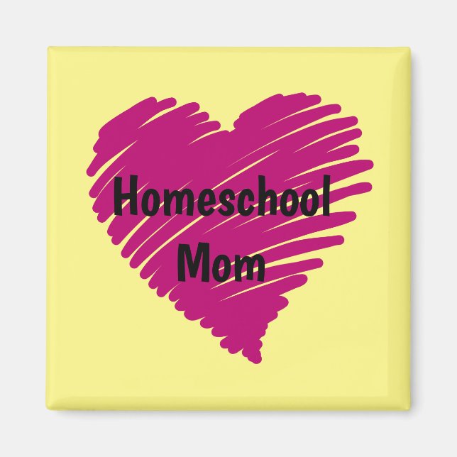 Homeschool Mamma Square Magnet (Framsidan)