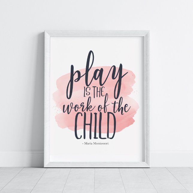 Homeschool Montessori Quote Watercolor Poster (Skapare uppladdad)