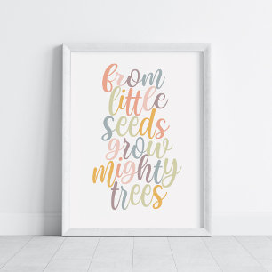 Homeschool Motivering Quote Pastel Färg Art Poster