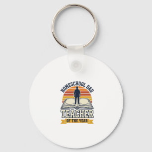 Homeschool Pappa Lärare Årets Vintage T-Shirt D Nyckelring