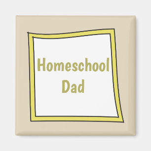 Homeschool Pappa Square Magnet