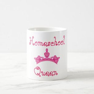 Homeschool Queen Rosa and White Kaffemugg