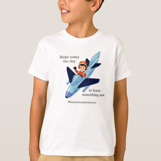 Homeschool Retro raketäventyr som lärer skjortan T-shirt (Framsida)