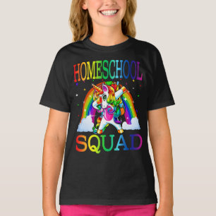 Homeschool Squad Unicorn Back to school T Shirt