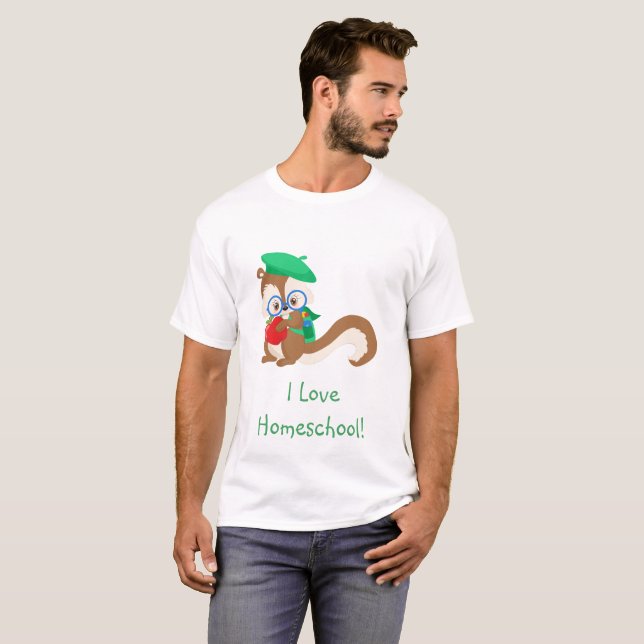 Homeschool Squirrel Tee (Hel framsida)