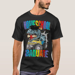 Homeschool Student Monster Lastbil Dinosaur T-rex T Shirt