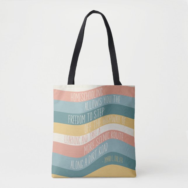 Homeschool Tamara L. Chilver Citat Retro Wave Tygkasse (Framsida)