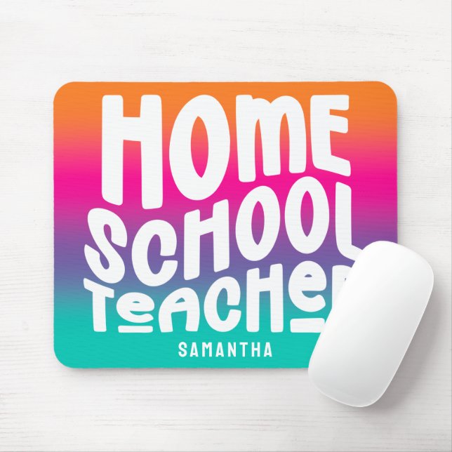 Homeschool Teacher Colorful Ombre Musmatta (Med mus)