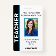 Homeschool Teacher ID Badge