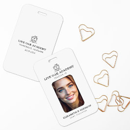 Homeschool Teacher ID Badge | Minimalistisk vit