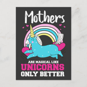 Homeschool Teacher Mors dag Family Unicorn Vykort
