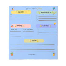 Homeschool Today Notepad – Dagliga Ämnen