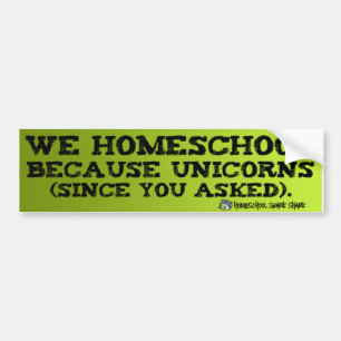 Homeschool Unicorns Bildekal