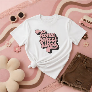 Homeschool Vibes Retro Stil Anpassningsbar T Shirt