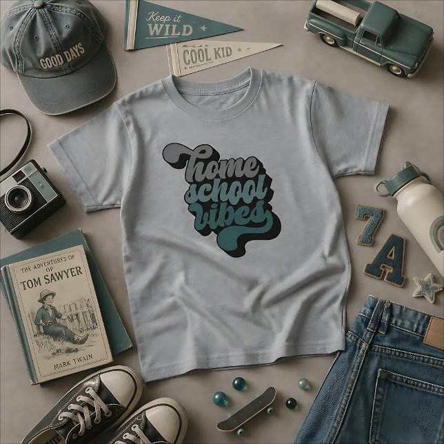 Homeschool Vibes Retro T Shirt (Skapare uppladdad)