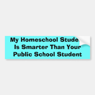 Homeschool vs kommunal skola bildekal