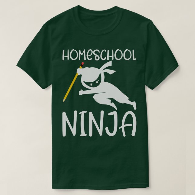 Homeschooler Ninja Learning Homeschooling Design T Shirt (Design framsida)