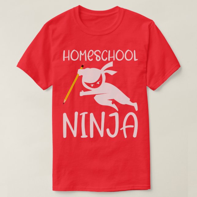 Homeschooler Ninja Learning Homeschooling Design T Shirt (Design framsida)