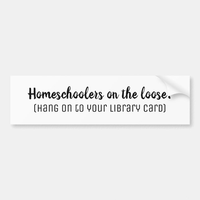 Homeschoolers på Loose White Bumper Sticker Bildekal (Framsidan)