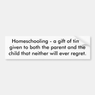 Homeschooling - en gåva av fallen föra båda för bildekal