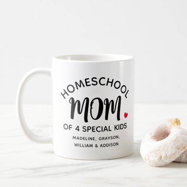Homeschooling Mamma Speciella Kids Namn Kaffe Mugg (Med munk)