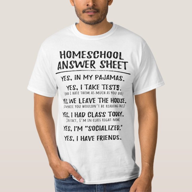 Homeshool Student Soialized Inspired  T Shirt (Framsida)