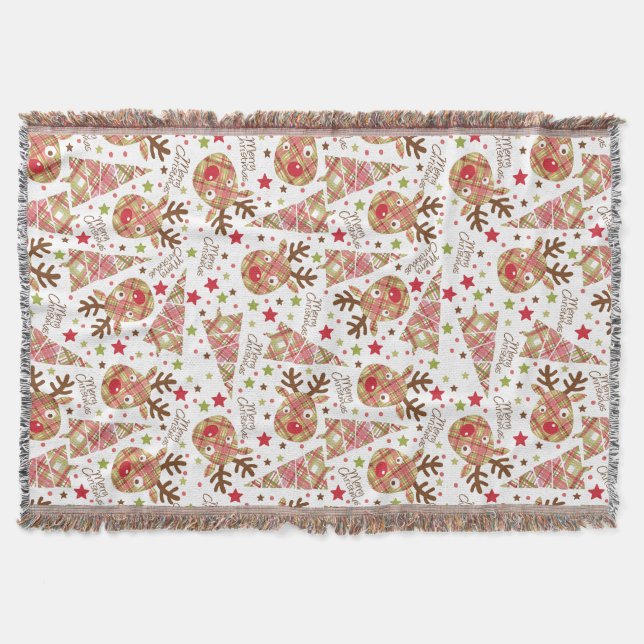 Homespun God jul Mönster Filt (Framsidan)