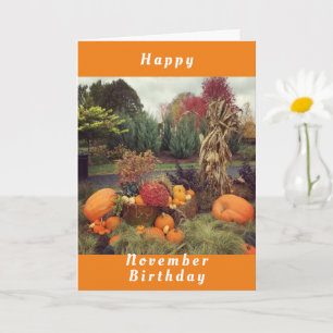 HOMESPUN HÄLSNING *LYCKLIG NOVEMBER BIRTHDAY*-KORT KORT