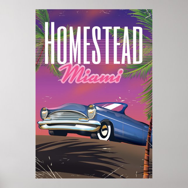 Homestead Florida USA 80-talets reseaffisch Poster (Framsidan)
