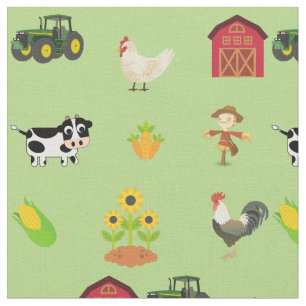 Homestead och Farm Life och Boskap  Tyg