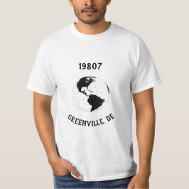 Hometown City State Zip Code Globe World Map T Shirt